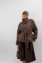 trench corto doppiopetto chamois